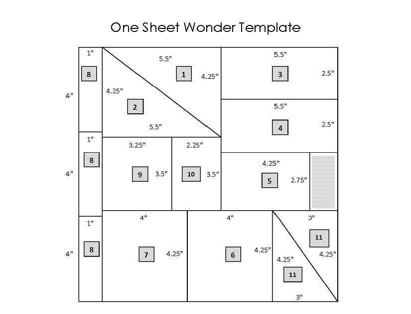 One Sheet Wonder Template - Make 11 Cards+